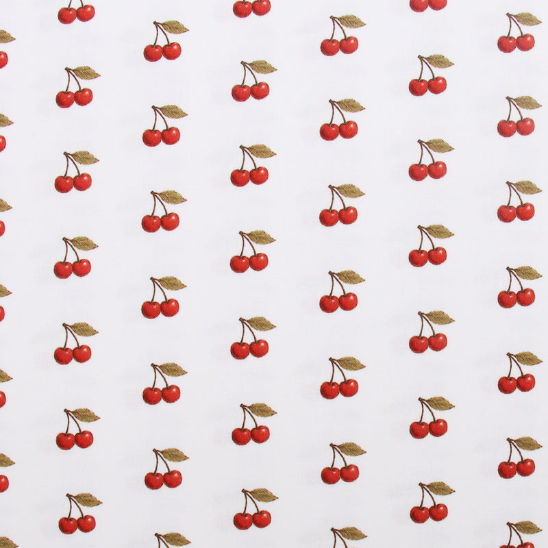 Premium Cotton Quilting Fabric Sold By The Yard - Confetti Brights Collection - White Cherry - Threadart.com