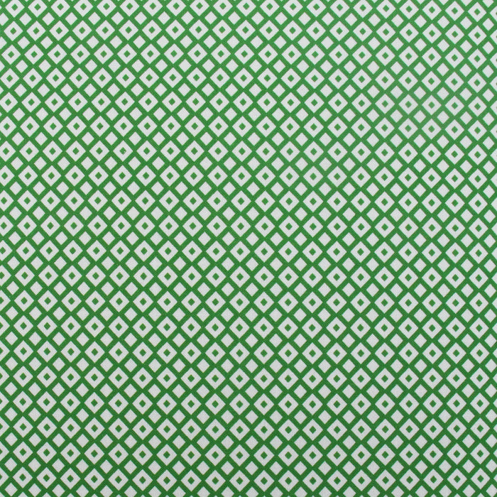 Premium Cotton Quilting Fabric Sold By The Yard - Confetti Brights Collection - Green Diamonds - Threadart.com