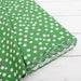 Premium Cotton Quilting Fabric Sold By The Yard - Confetti Brights Collection - Green with Pink White Dot - Threadart.com