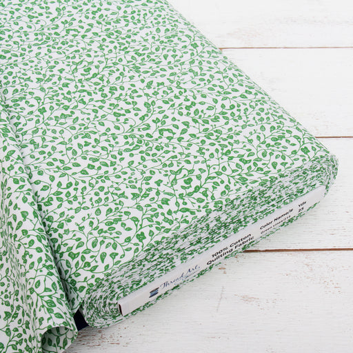 Premium Cotton Quilting Fabric Sold By The Yard - Confetti Brights Collection - Green Vine - Threadart.com
