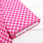 Premium Cotton Quilting Fabric Sold By The Yard - Confetti Brights Collection - Hot Pink Check - Threadart.com