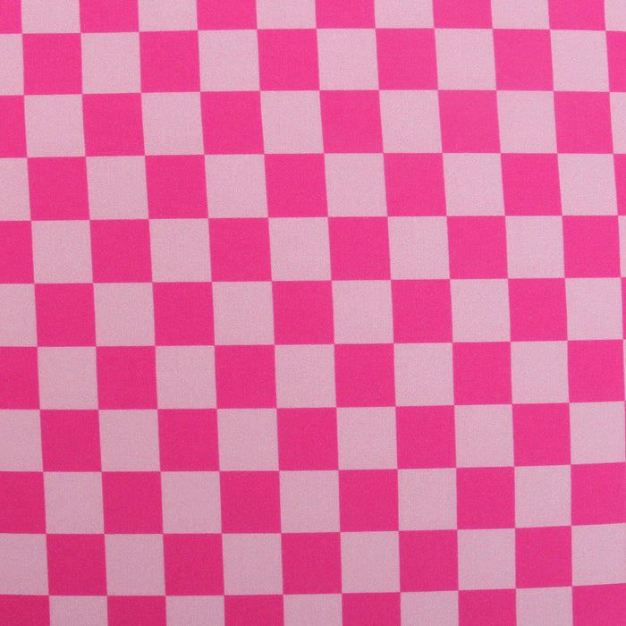 Premium Cotton Quilting Fabric Sold By The Yard - Confetti Brights Collection - Hot Pink Check - Threadart.com