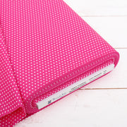 Premium Cotton Quilting Fabric Sold By The Yard - Confetti Brights Collection - Hot Pink Dots - Threadart.com