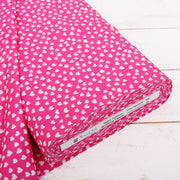 Premium Cotton Quilting Fabric Sold By The Yard - Confetti Brights Collection - Hot Pink Hearts - Threadart.com