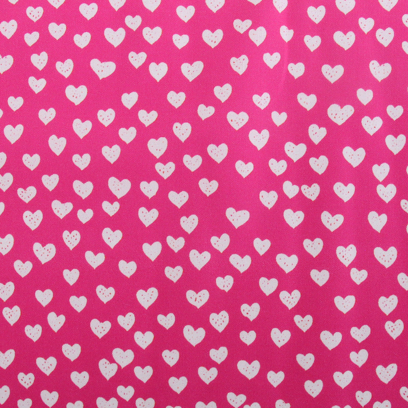 Premium Cotton Quilting Fabric Sold By The Yard - Confetti Brights Collection - Hot Pink Hearts - Threadart.com