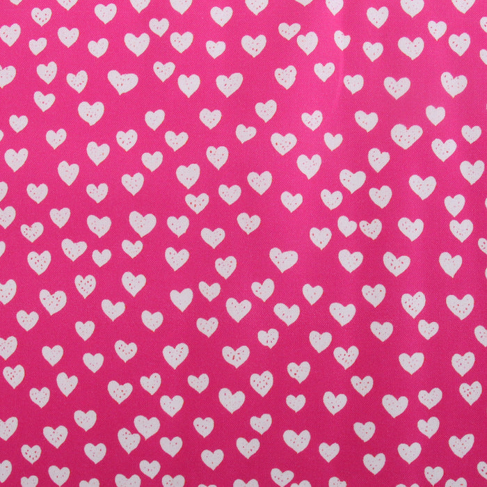 Premium Cotton Quilting Fabric Sold By The Yard - Confetti Brights Collection - Hot Pink Hearts - Threadart.com