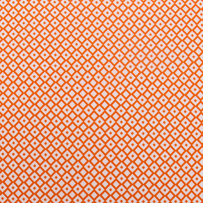 Premium Cotton Quilting Fabric Sold By The Yard - Confetti Brights Collection - Orange Diamonds - Threadart.com