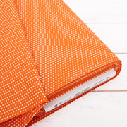 Premium Cotton Quilting Fabric Sold By The Yard - Confetti Brights Collection - Orange Dots - Threadart.com