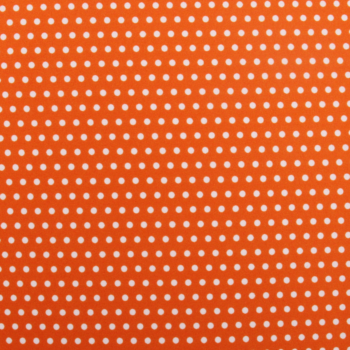 Premium Cotton Quilting Fabric Sold By The Yard - Confetti Brights Collection - Orange Dots - Threadart.com