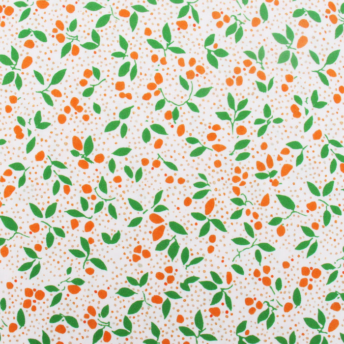 Premium Cotton Quilting Fabric Sold By The Yard - Confetti Brights Collection - Orange Leaves - Threadart.com
