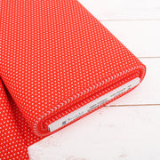 Premium Cotton Quilting Fabric Sold By The Yard - Confetti Brights Collection - Red Dots - Threadart.com