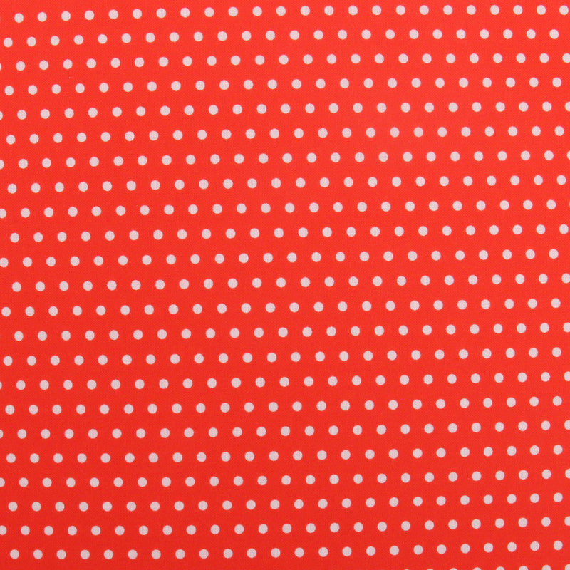 Premium Cotton Quilting Fabric Sold By The Yard - Confetti Brights Collection - Red Dots - Threadart.com