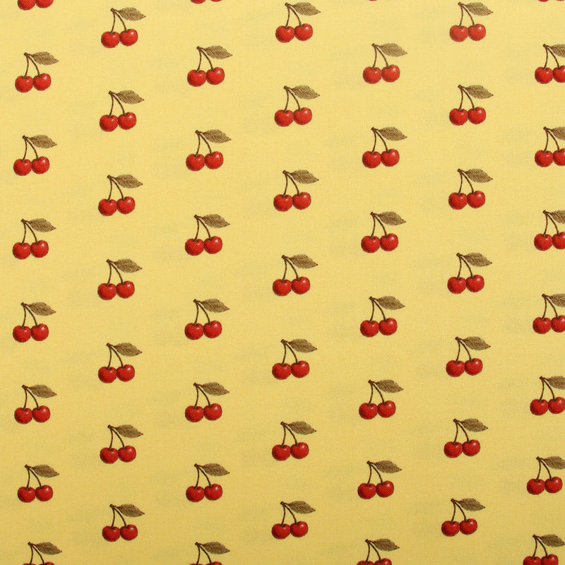 Premium Cotton Quilting Fabric Sold By The Yard - Confetti Brights Collection - Yellow Cherry - Threadart.com