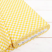 Premium Cotton Quilting Fabric Sold By The Yard - Confetti Brights Collection - Yellow Check - Threadart.com