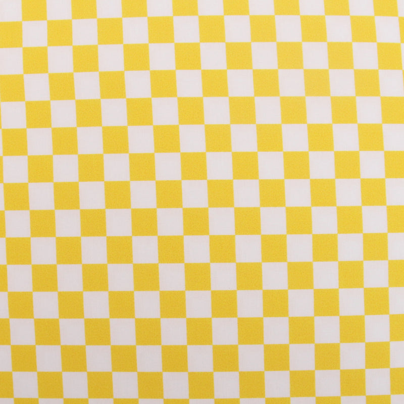 Premium Cotton Quilting Fabric Sold By The Yard - Confetti Brights Collection - Yellow Check - Threadart.com