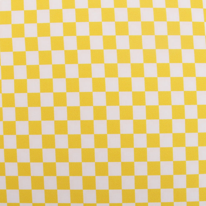 Premium Cotton Quilting Fabric Sold By The Yard - Confetti Brights Collection - Yellow Check - Threadart.com