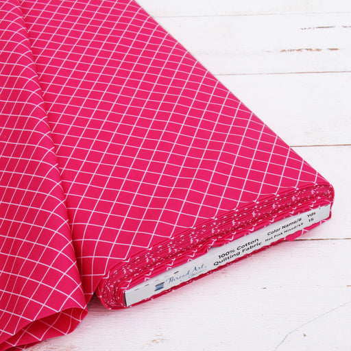 Premium Cotton Quilting Fabric Sold By The Yard - Patterned Hot Pink Mixed - Threadart.com