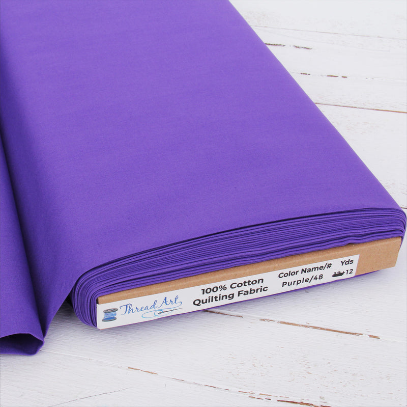 BOLT ENDS of Solid Cotton Fabrics - 1/2 yard to 1 yard cuts - Threadart.com