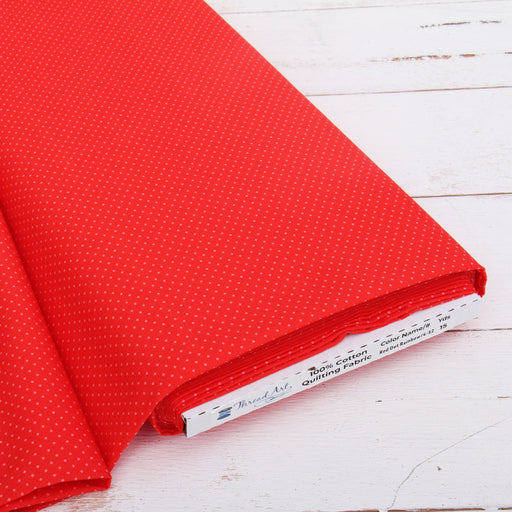 Premium Cotton Quilting Fabric Sold By The Yard - Patterned Red Dot RB - Threadart.com