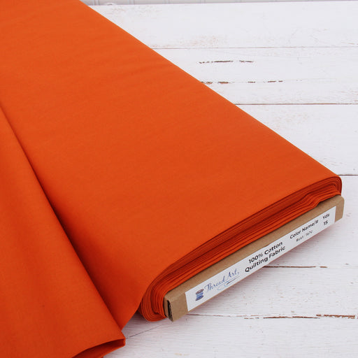 Premium Cotton Quilting Fabric Sold By The Yard - Solid Rust - Threadart.com