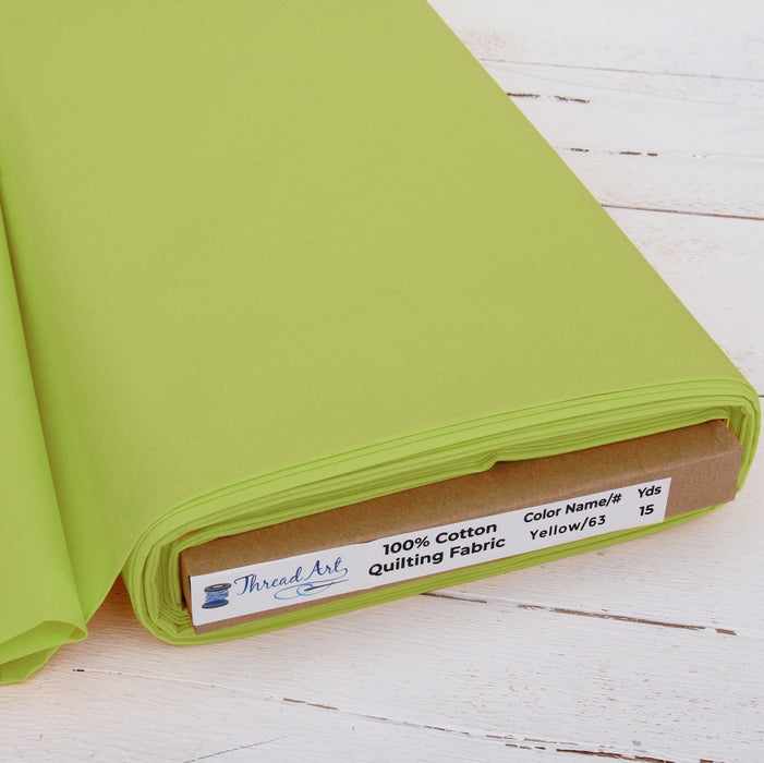 Premium Cotton Quilting Fabric Sold By The Yard - Solid Spring Green