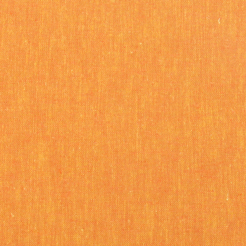 Close-up swatch of Cedar yarn dyed homespun cotton linen blend fabric