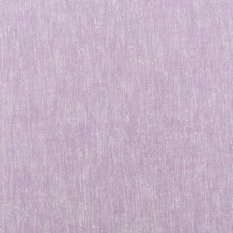 Close-up swatch of Lilac yarn dyed homespun cotton linen blend fabric