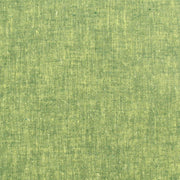 Close-up swatch of Palm green yarn dyed homespun cotton linen blend fabric