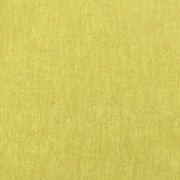 Close-up swatch of Pickle green yarn dyed homespun cotton linen blend fabric