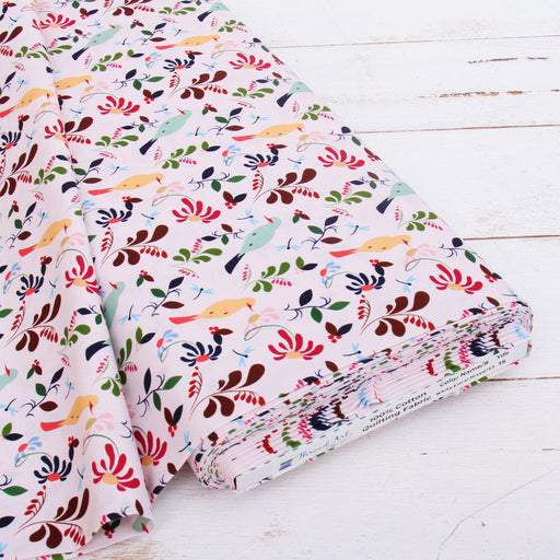 Premium Cotton Quilting Fabric Sold By The Yard - Patterned Very Light Pink Floral - Threadart.com