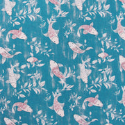 Premium Cotton Quilting Fabric Sold By The Yard - Vintage Threads Collection - Aqua Fish - Threadart.com
