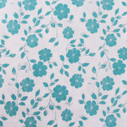 Premium Cotton Quilting Fabric Sold By The Yard - Vintage Threads Collection - Aqua Flower - Threadart.com