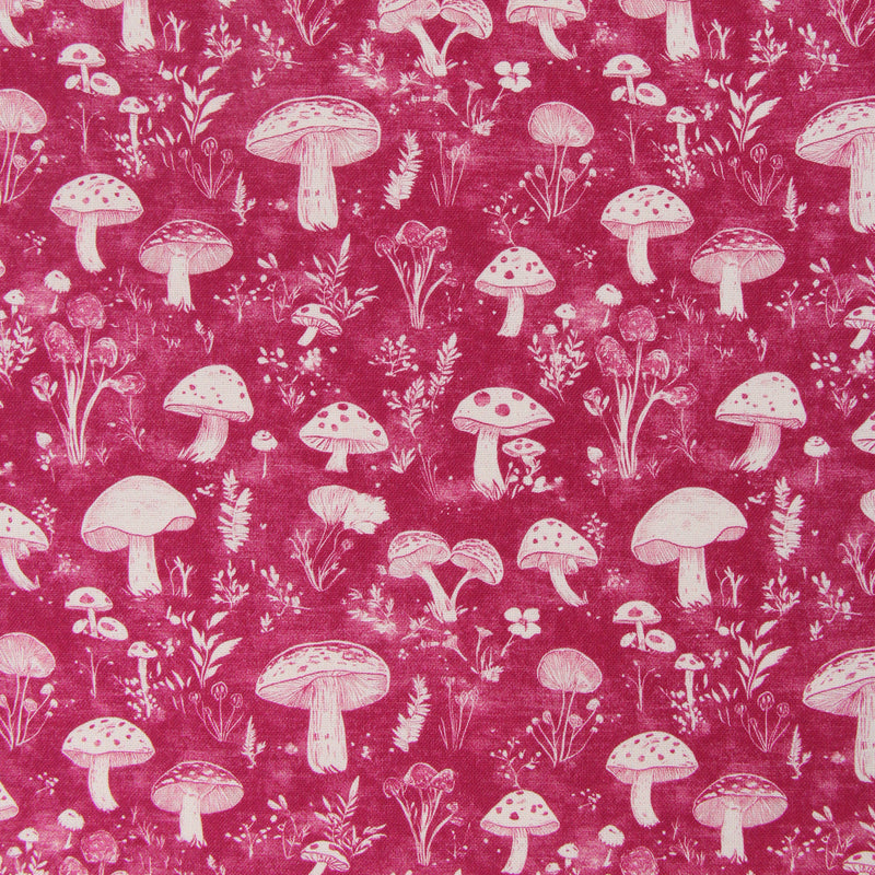 Premium Cotton Quilting Fabric Sold By The Yard - Vintage Threads Collection - Burgundy Mushroom - Threadart.com