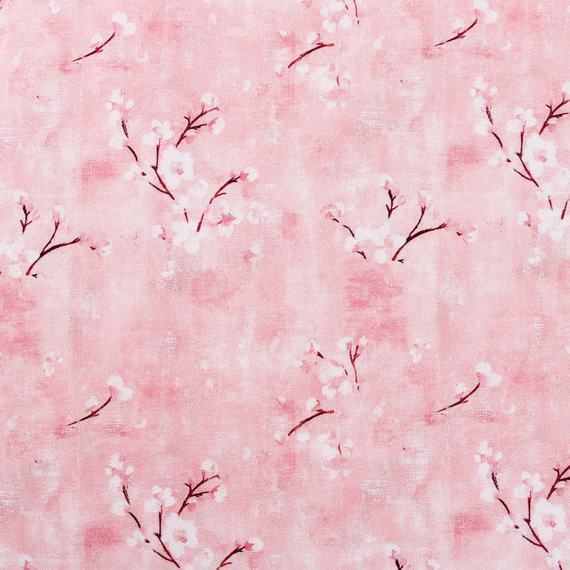 Premium Cotton Quilting Fabric Sold By The Yard - Vintage Threads Collection - Cherry Blossoms - Threadart.com