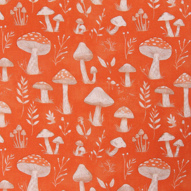 Premium Cotton Quilting Fabric Sold By The Yard - Vintage Threads Collection - Coral Mushroom - Threadart.com
