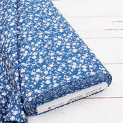 Premium Cotton Quilting Fabric Sold By The Yard - Vintage Threads Collection - Dark Blue Floral - Threadart.com