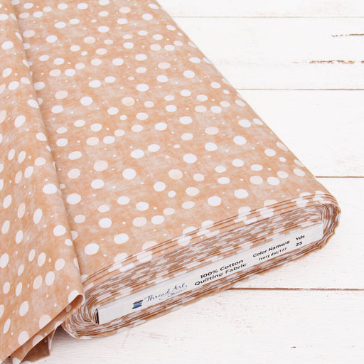 Premium Cotton Quilting Fabric Sold By The Yard - Vintage Threads Collection - Ivory Dot - Threadart.com