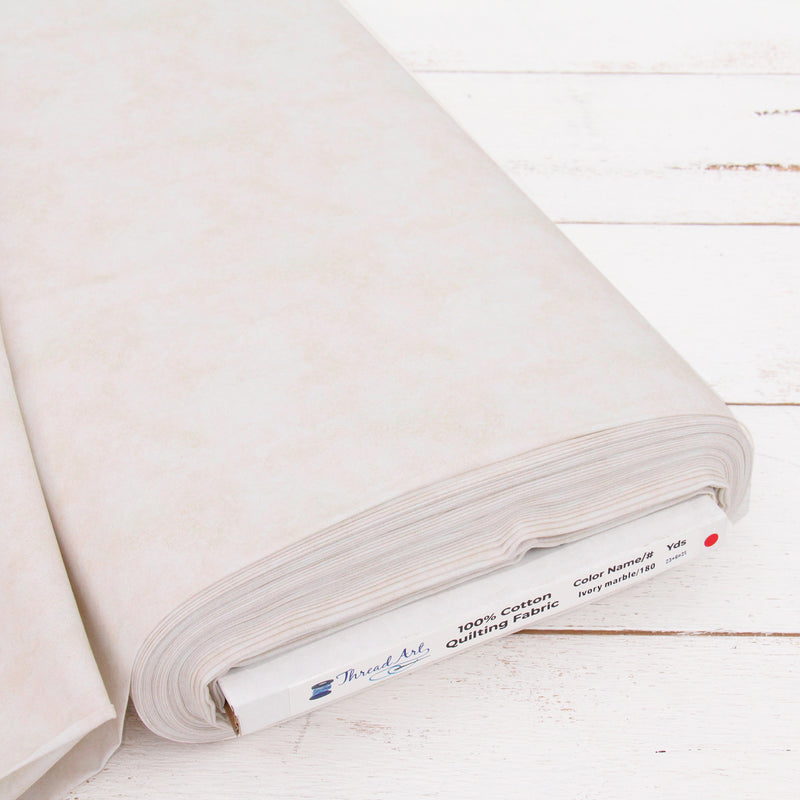 Premium Cotton Quilting Fabric Sold By The Yard - Vintage Threads Collection - Ivory Marble - Threadart.com