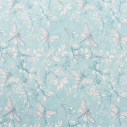 Premium Cotton Quilting Fabric Sold By The Yard - Vintage Threads Collection - Light Aqua Dragonfly - Threadart.com