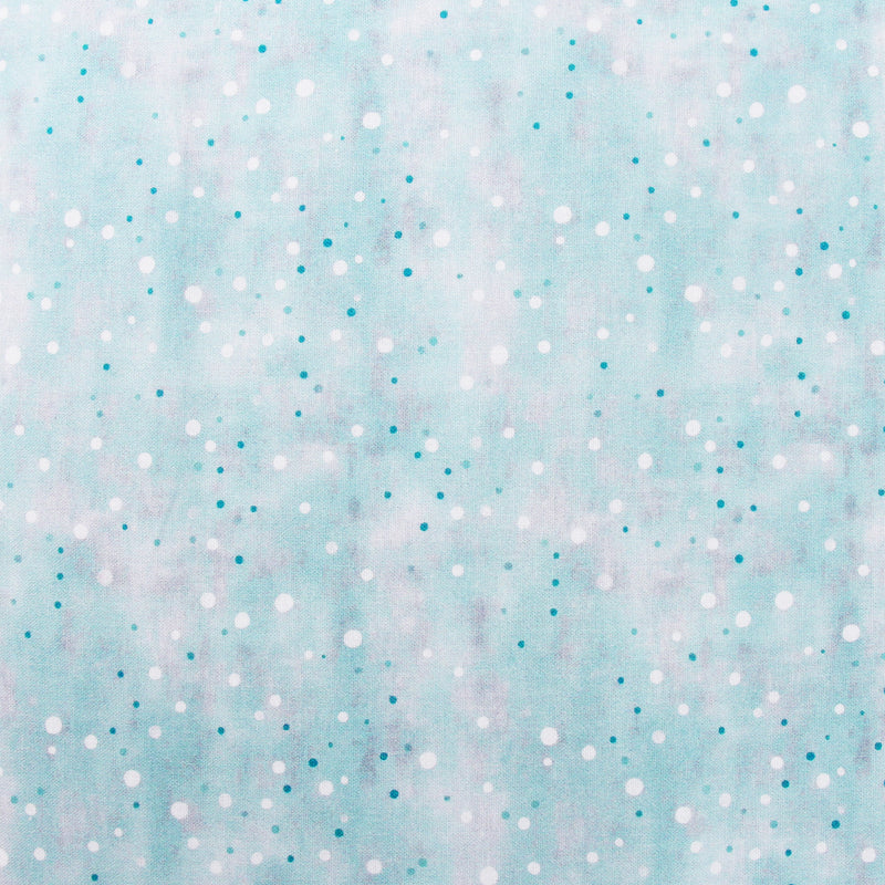 Premium Cotton Quilting Fabric Sold By The Yard - Vintage Threads Collection - Light Aqua Dots - Threadart.com