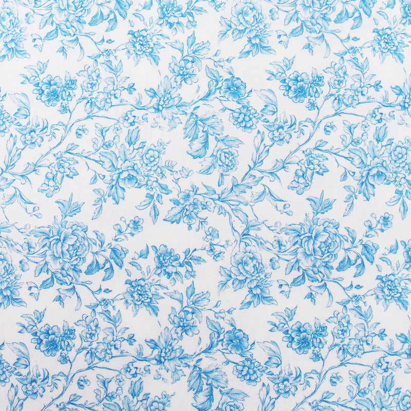 Premium Cotton Quilting Fabric Sold By The Yard - Vintage Threads Collection - Light Blue Toile - Threadart.com