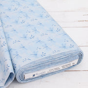 Premium Cotton Quilting Fabric Sold By The Yard - Vintage Threads Collection - Light Blue Dragonfly - Threadart.com