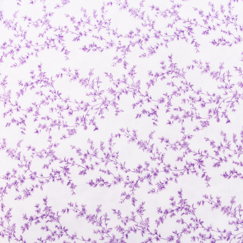 Premium Cotton Quilting Fabric Sold By The Yard - Vintage Threads Collection - Light Purple Floral - Threadart.com