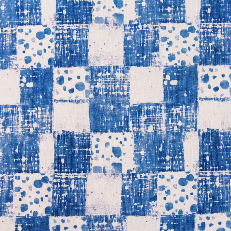 Premium Cotton Quilting Fabric Sold By The Yard - Vintage Threads Collection - Medium Blue Plaid - Threadart.com