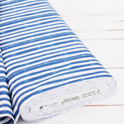 Premium Cotton Quilting Fabric Sold By The Yard - Vintage Threads Collection - Medium Blue Stripe - Threadart.com
