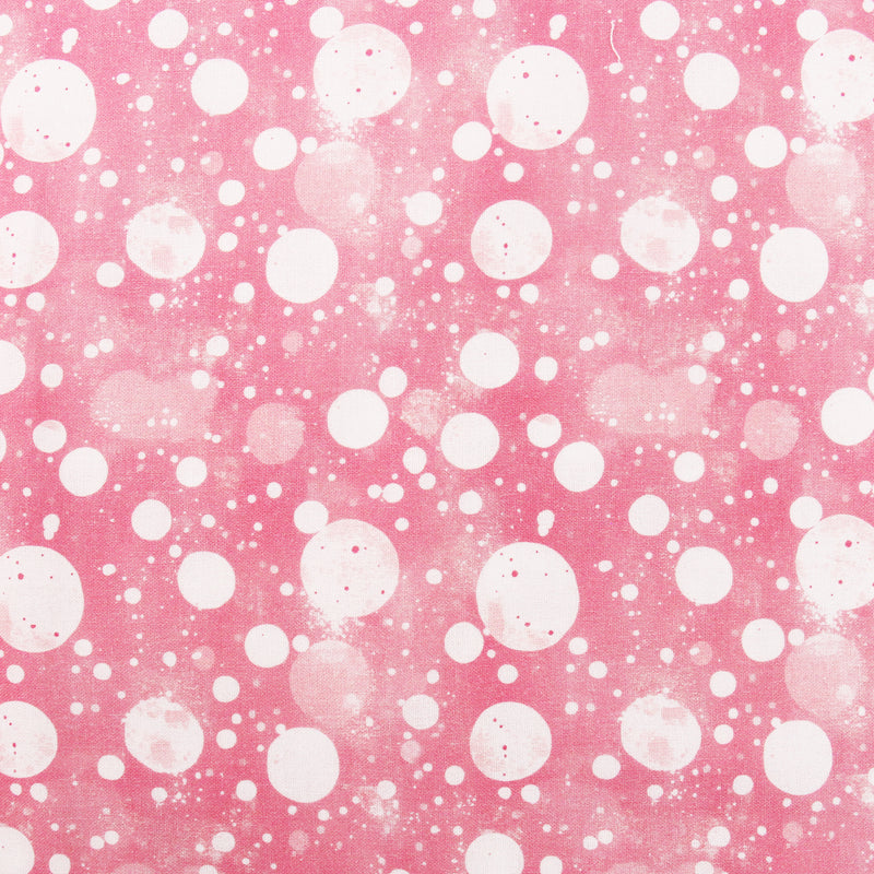Premium Cotton Quilting Fabric Sold By The Yard - Vintage Threads Collection - Pink Bubbles - Threadart.com