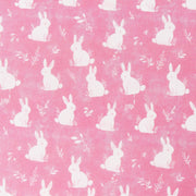 Premium Cotton Quilting Fabric Sold By The Yard - Vintage Threads Collection - Pink Bunnies - Threadart.com