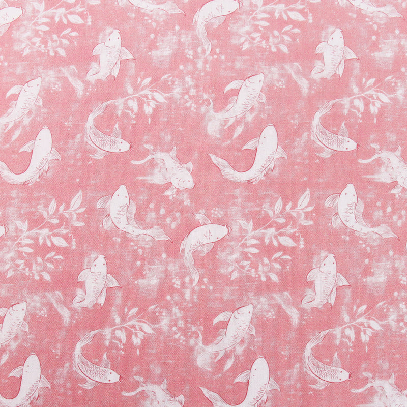 Premium Cotton Quilting Fabric Sold By The Yard - Vintage Threads Collection - Pink Fish - Threadart.com