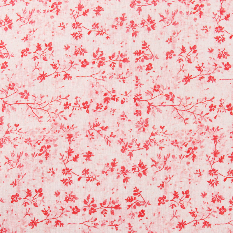 Premium Cotton Quilting Fabric Sold By The Yard - Vintage Threads Collection - Cream Burgundy Flower - Threadart.com