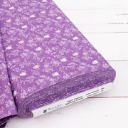 Premium Cotton Quilting Fabric Sold By The Yard - Vintage Threads Collection - Purple Owls - Threadart.com
